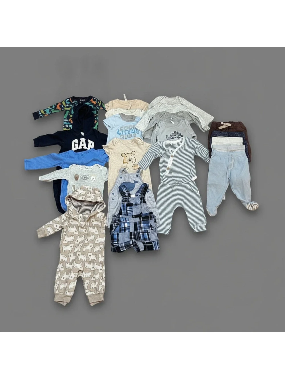 Baby Boy cloth bundle Set 3-6 Months Gently Used 21 Pcs Mixed Brands
